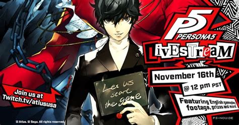 Persona 5 Atlus Zeigt Am 16 November Erstes Englisches Gameplay Ps