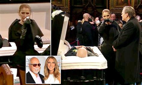 Celine Dion Mourns Husband René Angélil At Open Casket At Montreal
