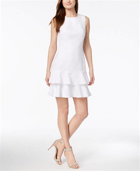 Calvin Klein Ruffle Hem Sheath Dress Dresses Women Macy S Ladies Mini Dresses Dresses