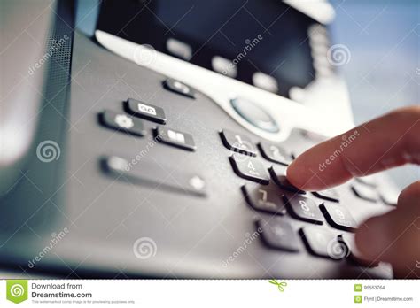 Dialing A Telephone In The Office Stock Photo Image Of Equipment