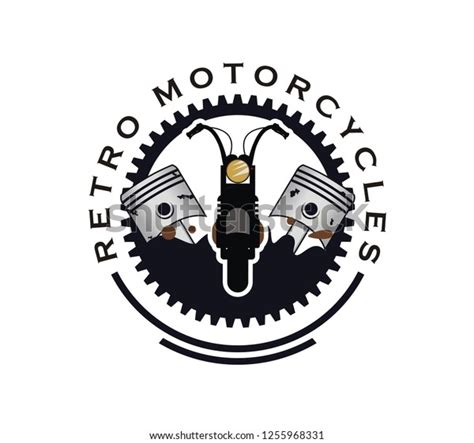 Retro Vintage Motorcycle Logo Design Vector Stock Vector Royalty Free
