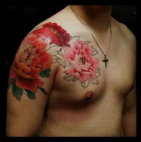 Large Pink And Red Peonies Tattoo Tattoomagz › Tattoo Designs Ink