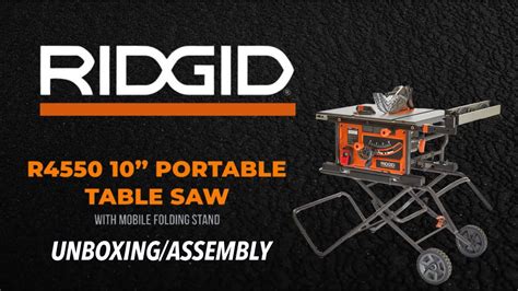 Ridgid R4550 10” Pro Jobsite Table Saw And Folding Stand Unboxing