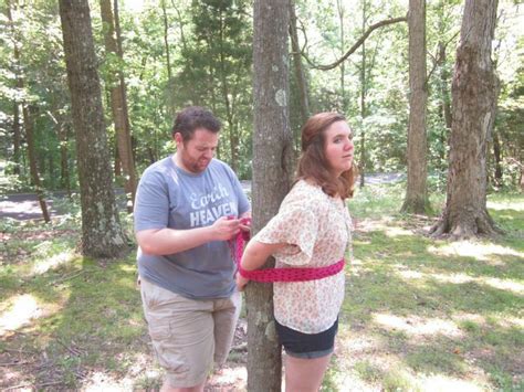 The Time When Megan Got Tied To A Tree Couple Photos Photo Picture