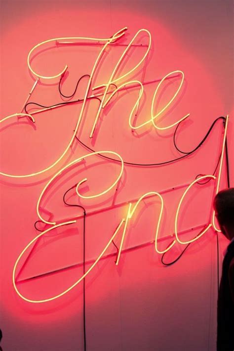 Red Neon Sign The End In 2020 Neon Typography Neon Signs Neon Words
