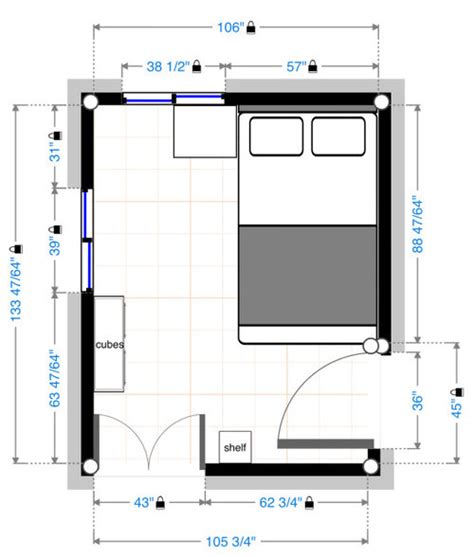 Small Bedroom Queen Bed Layout Hanaposy