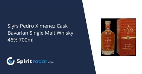 Slyrs Pedro Ximenez Cask Bavarian Single Malt Whisky 46 700ml Spirit