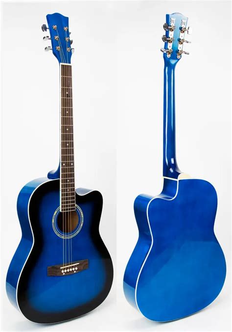 39 Inch Blue Colour Acoustic Guitar View Acoustic Guitar No Brand