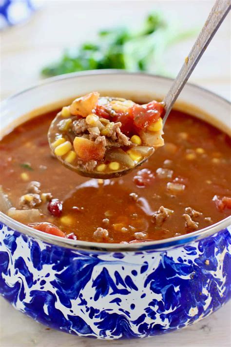 Easy Taco Soup Recipe Slow Cooker Or Stove Top Laughing Spatula