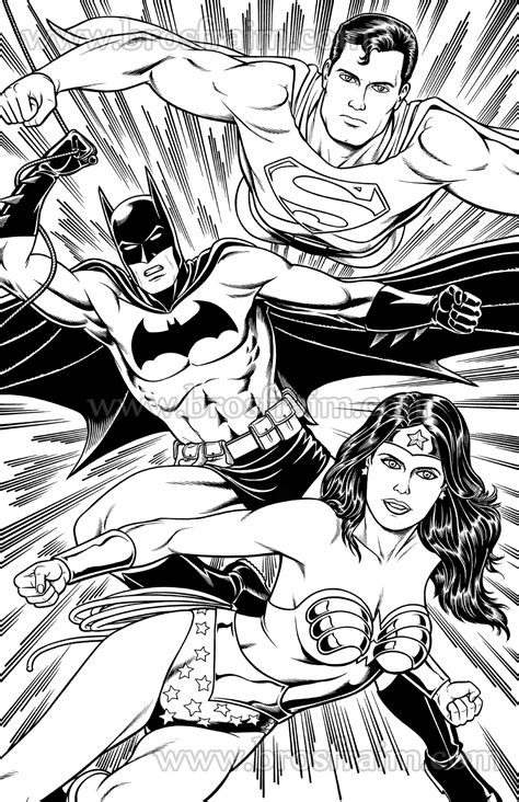 Batman Superman And Wonder Woman In Brendon And Brian Fraims 11x14 And 11 X 17 Art Pin Ups