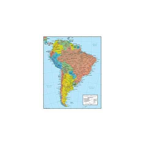 Swiftmaps South America Wall Map Geopolitical Edition By X Paper