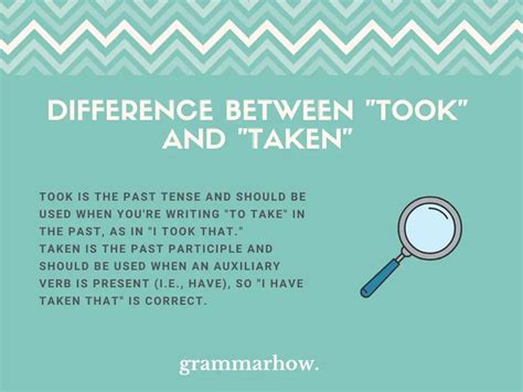 Took Or Taken Difference Explained For Beginners 18 Examples
