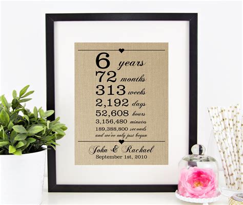 20 Of The Best Ideas For Sixth Wedding Anniversary T Ideas Home