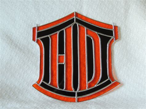 Harley Davidson Logo Stained Glass Etsy Canada