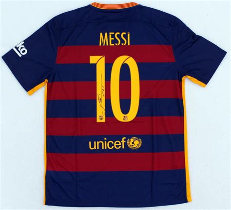 Lionel Messi Signed Barcelona Jersey Messi Coa Pristine Auction