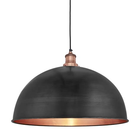Brooklyn Dome Pendant 18 Inch Pewter And Copper Dome Pendant
