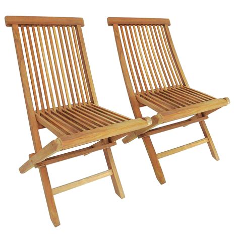 Use teak natural wood chairs as lawn chairs to gather around a. Charles Bentley Pair Of Solid Wooden Teak Outdoor Folding ...