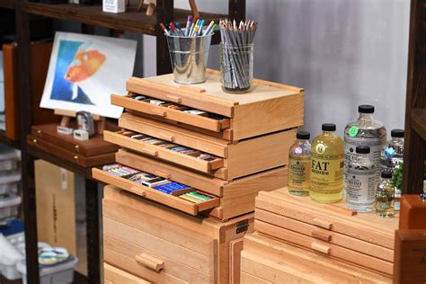 Buy Creative Mark Pastel Storage Box 3 Drawer Wood Art Box With Foam