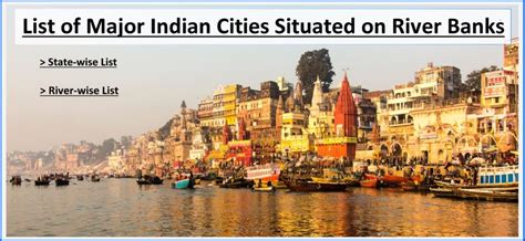 Indian Cities On River Banks State Wise List Study Wrap