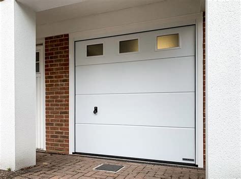 Hormann Lpu42 L Ribbed Insulated Sectional Garage Door With Windows