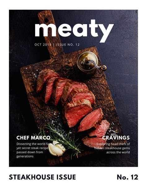 Free Printable Customizable Food Magazine Cover Templates Canva