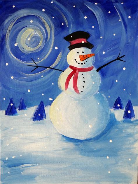 40 Simply Amazing Winter Painting Ideas Her Canvas Christmas Canvas