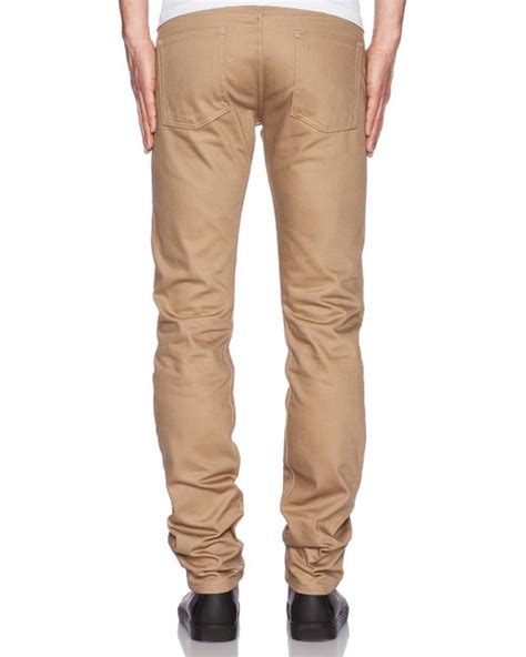 Naked Famous Weird Guy Oz In Beige For Men Selvedge Chino Lyst