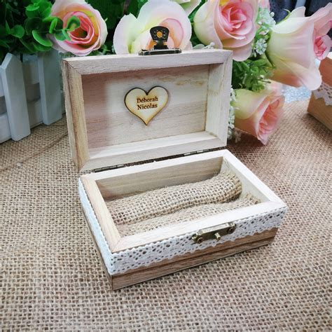 The best wedding gift for a couple is a unique, customized, and thoughtful present, the kind they'll look at years later and feel good about it. Customized Wood Wedding Ring Box With Love Heart ...