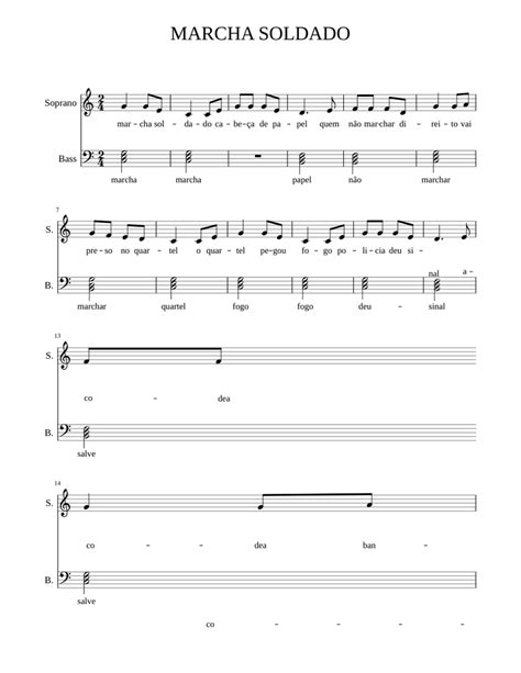 Marcha Soldado Fran Sheet Music For Voice Download Free In Pdf Or