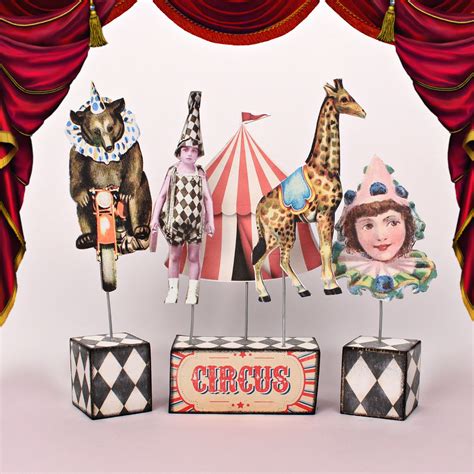 Mark Montano Mixed Media Vintage Circus Art