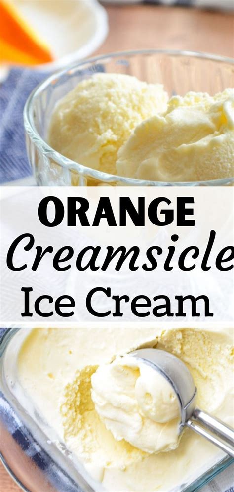 Homemade Orange Creamsicle Ice Cream