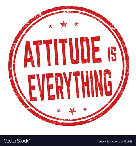 Attitude Is Everything Sign Or Stamp Royalty Free Vector