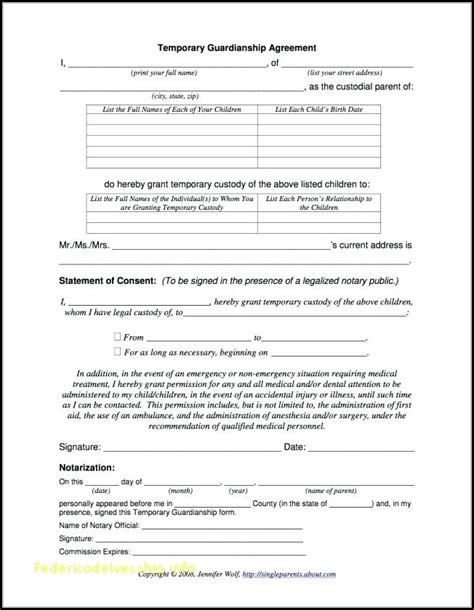 Voluntary Child Custody Agreement Form Texas Form Resume Examples