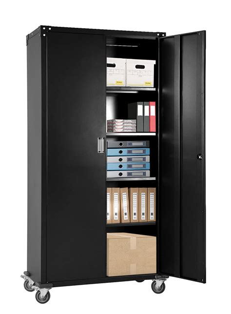 Buy Metal Storage Cabinet With Wheels Tall Locking Steel Storage