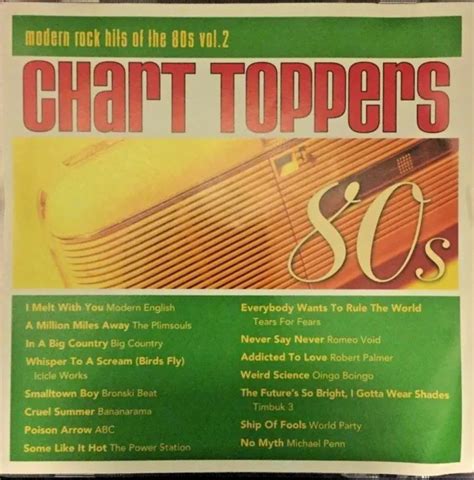 Chart Toppers Modern Rock Hits Of The 80s For Sale Picclick