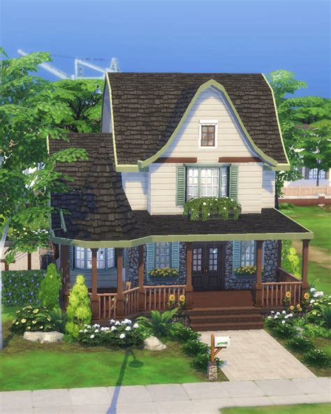 Cute Cottage Style House The Sims 4