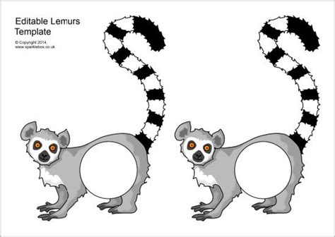 Editable Lemurs Template Sb11064