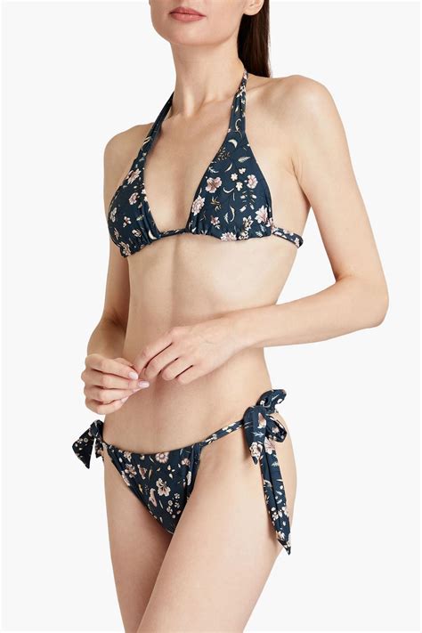 TIGERLILY Livana Myah Floral Print Triangle Bikini Top THE OUTNET