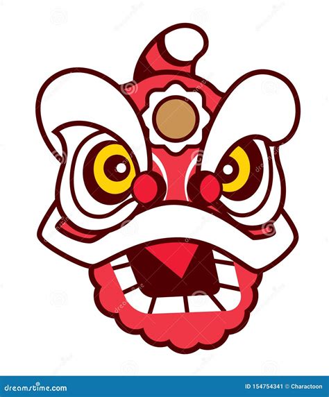 Lion Dance Chinese New Year Isolated Vector Stock Vector