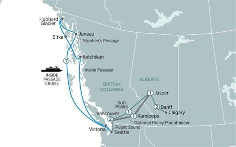 Rockies Highlights And Alaska Inside Passage Cruise Evergreen 14 Days