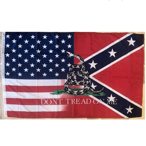 The 'don't tread on me' flag may not be racist, but it sure is dumb. Rebel USA Dont Tread on Me Flag 3 X 5 feet Nylon Outdoor ...