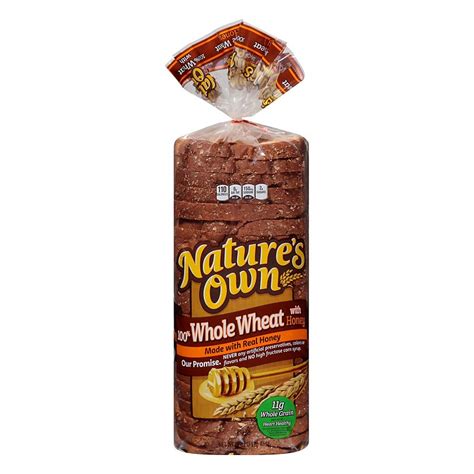 Natures Own 100 Whole Wheat With Honey Bread Shop Bread At H E B