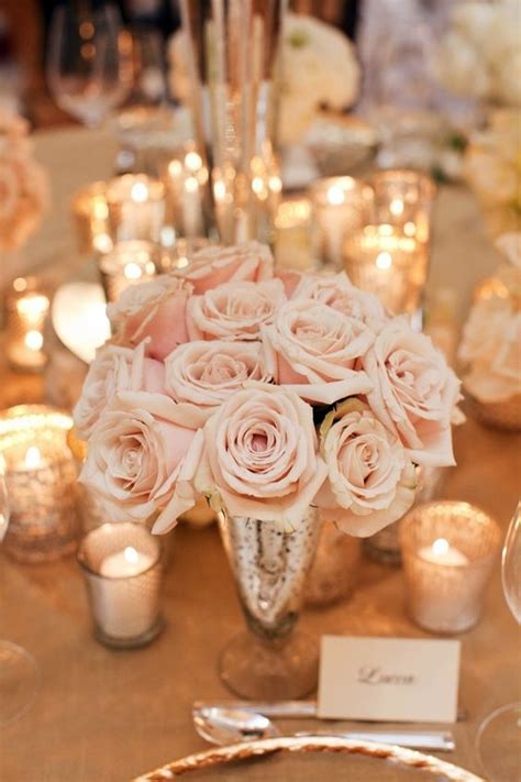 top 20 blush pink wedding certerpieces roses and rings part 2