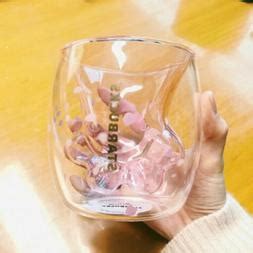 $26.09 starbucks cute cat's paw sakura double wall glass coffee mugs cups 6oz pink gift. Glass Cup Sakura Cat Paw Coffee Milk Mug