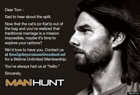 Tom Cruise Divorce Gay Sex Site Manhunt Offers Actor A Lifetime Membership Huffpost Voices