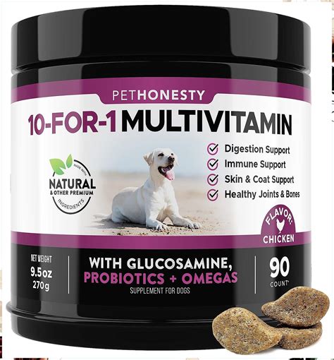 Pethonesty 10 In 1 Dog Multivitamin With Glucosamine Essential Dog