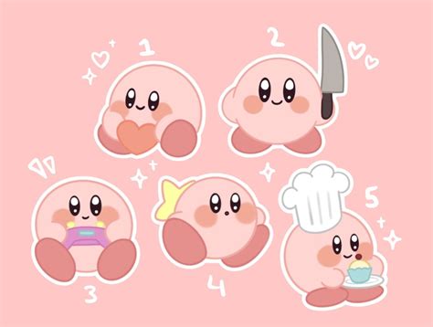 Kirby Sticker Video Game Vinyl Sticker Cute Kawaii Etsy