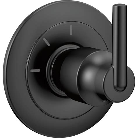 Delta Trinsic Handle Wall Mount Diverter Trim Kit In Matte Black