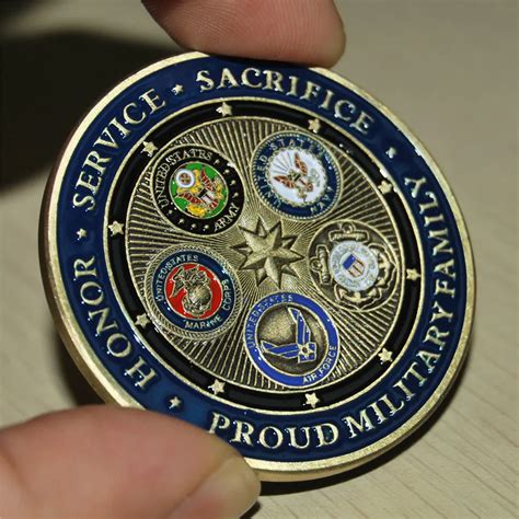 새로운 자랑스런 군사 가족 미국 군대 Dod Challenge Coin비통화코인 Aliexpress