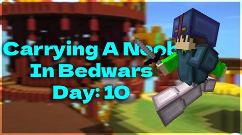 Carrying A Noob In Bedwars Every Day Till 1k Subs Day 10 Youtube
